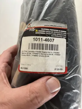1011-4607 All Balls Air Filter Yamaha Raptor Grizzly Warrior Wolverine