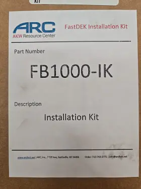 Fp1000-ik Arc Fb1000-ik Fastdek Installation Kit