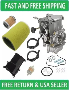 Afk100a1002aa Caltric Air Filter And Carburetor Kit For Yamaha Big Bear 350 Yfm350fw 4x4 2x4 1986-1999