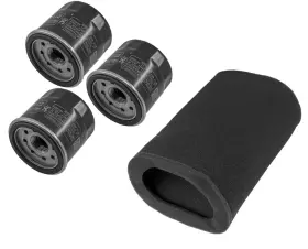 Fl129a1232 Caltric 3x Oil Filter 1x Air Kit For Yamaha Rhino 700 Yxr700f 2008-2013