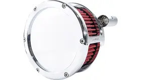 5447 Feuling Solid Outer Cover For Ba Air Cleaner Kit - Chrome With Red Filter