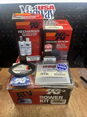23-8204 K&n Kawasaki Bayou 220 Power Kit Jet Filter Outer Wear And Service