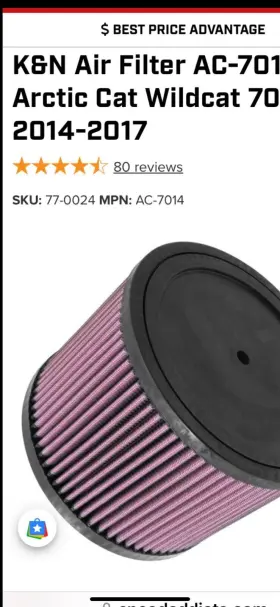 Ac-7014 K&n Air Filter Ac 7014
