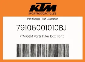 Ktm 79106001010bj Genuine Filter Box Front -