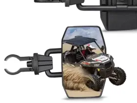 040204 Polaris Universal Rzr / Can-am Mirror Black Left /right Ajustable E24 New