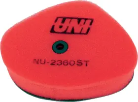 Nu-2360st Uni Filter Reusable Foam Air For 86-87 Kawasaki Kxt250 Tecate