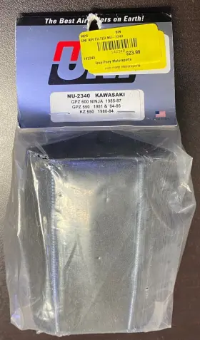 Nu-2340 Uni Air Filter Kawasaki Zx600 B/c Ninja Kz550 A/d/h Gpz Motorcycle