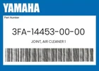Yamaha Genuine Joint, Air Cleaner 3FA-14453-00-00 New. Price: $37.89.