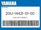Yamaha Genuine Case, Air Cleaner 2GU-14421-01-00 New. Price: $136.79.