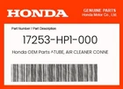 Honda Genuine Tube, Air Cleaner Connecting 17253-HP1-000 New. Price: $99.57.