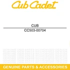 Cub Cadet 503-00704 Hoop Screw Challenger CX500 CX700 CX750 MX550 MX750 New. Price: $13.95.
