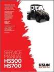 Hisun HS500 HS700 Service, Owners & Parts Cd Coleman Bennche Msu Qlink Cub Cadet Brand. Price: $15.00.