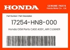 Honda Genuine Case Assy., Air Cleaner 17254-HN8-000 New. Price: $88.76.