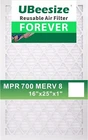 Ubeesize 16X25X1 Merv 8 Pleated Air Filter, Reusable Frame, 9 Pack Ac/furnace New. Price: $29.99.