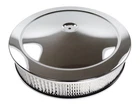 Chrome Air Cleaner Set 14" X Muscle Car Style Flat Base Chevy Ford Mopar New. Price: $64.95.