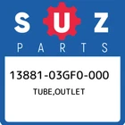 13881-03GF0-000 Suzuki Tube,outlet 1388103GF0000, New Genuine Oem Part. Price: $54.12.