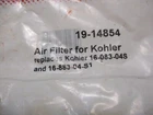 Rotary Air Filter 19-14854 Replaces Kohler 16 083 04-S, 883 04-S1 New. Price: $12.15.