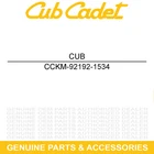 Cub Cadet KM-92192-1534 Tube 6.35X12.7X100 FX850V Engine AS47 New. Price: $10.95.