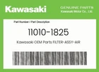 Kawasaki Genuine Filter-assy-air 11010-1825 New. Price: $209.34.