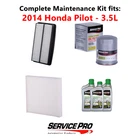 2014 Honda Pilot 3.5L Complete Air, Oil & Cabin Filter Kit (0W-20) New. Price: $105.95.